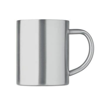 UTIL Recycled stainless steel mug Flat silver