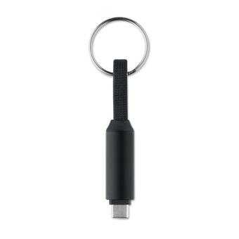 KEYSTO 60W charging cable keyring Black