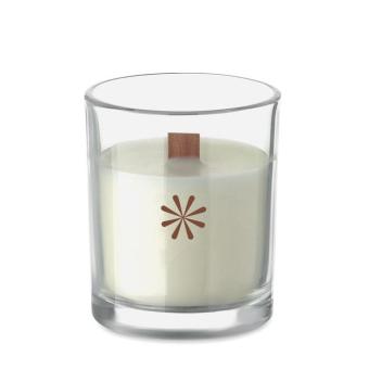 KIVAS WOOD Plant based wax candle 80 gr Transparent