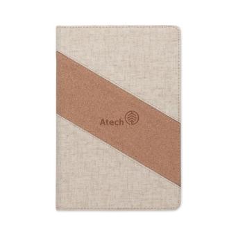 CORTONA A5-Notizbuch mit 15W-Ladegerät Beige