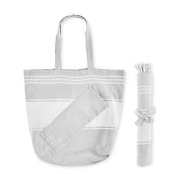 HUMMUM Beach bag with towel 50X14X38cm Convoy grey