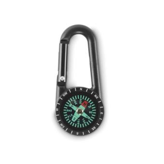 CHACO Outdoor compass with carabiner Black