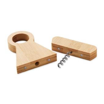 STANDTURN Bamboo bottle stand & opener Timber