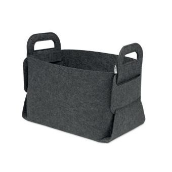 FIALAN Foldable RPET felt basket Stone