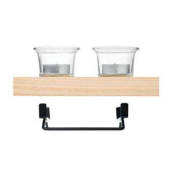 IRONDLE Teelichthalter-Set Holz