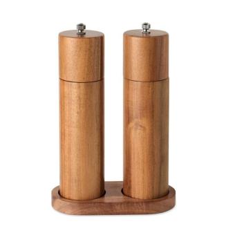 TUCCO SET Acacia salt & pepper grinders Timber