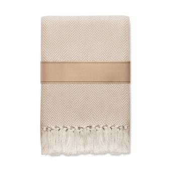 AMMOS Recycled polycotton blanket Fawn