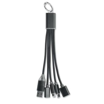 HUBLUE 5in1 Ladekabel Schwarz