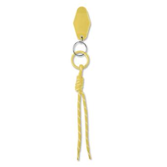 KEYBRAID Braided rope with tag keyring Yellow