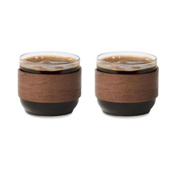 BOGOTA SET Coffee glass set walnut grip Timber