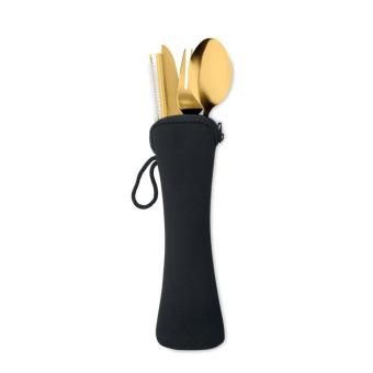 5 SERVICE Cutlery set stainless steel Goldyellow