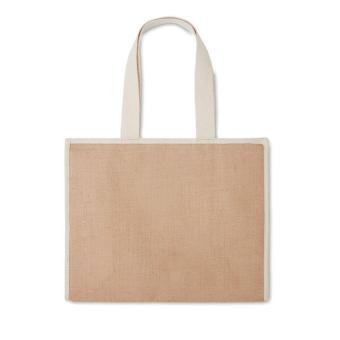 CAMPO DE GELI Jute and canvas cooler bag Fawn