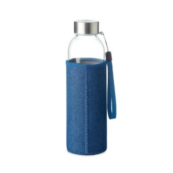 UTAH DENIM Trinkflasche Glas 500ml Blau