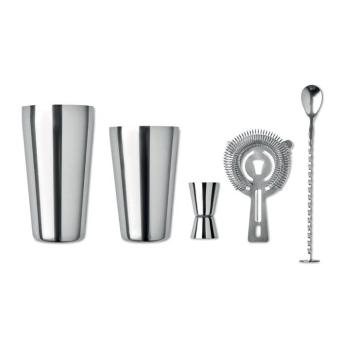 BOSTON Cocktail-Set 750 ml Silber glänzend