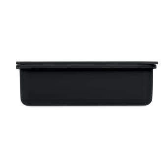 SUNDAY Lunch box with cutlery Black