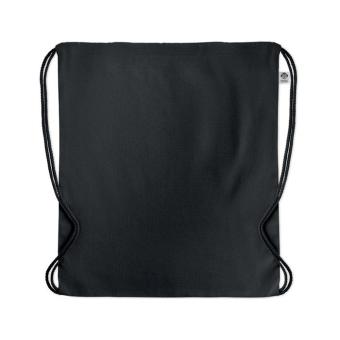 YUKI COLOUR Organic cotton drawstring bag Black