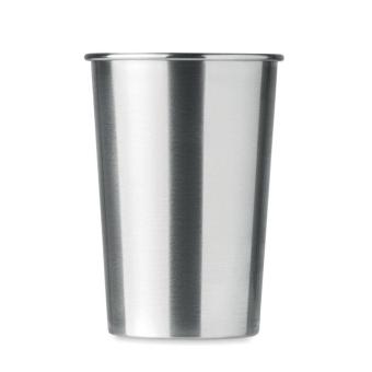 BONGO Stainless Steel cup 350ml Flat silver