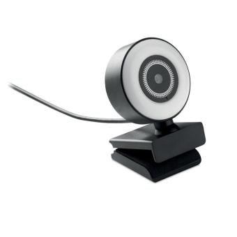 LAGANI 1080P HD-Webcam mit Ringlicht Schwarz