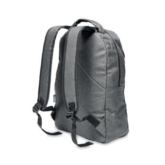 SIENA 600D RPET 2 tone backpack Black