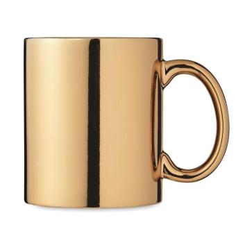 HOLLY Keramikbecher metallic 300 ml Goldgelb