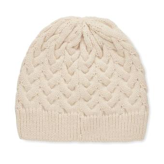 KATMAI Cable knit beanie in RPET Fawn