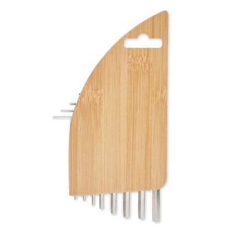 KARUVI Sechskantschlüssel-Set Bambus Holz