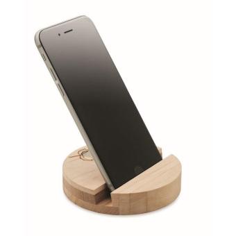 GROW ROUND STAND Smartphone Halter Birkenholz Holz