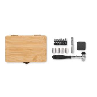 FUROBAM 13 piece tool set, bamboo case Timber