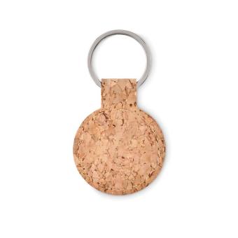 CINCIN Round cork key ring Fawn