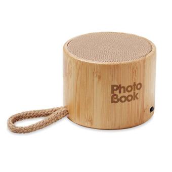 COOL Round bamboo wireless speaker Timber