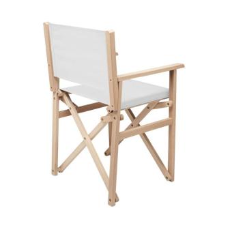 RIMIES Foldable wooden beach chair White