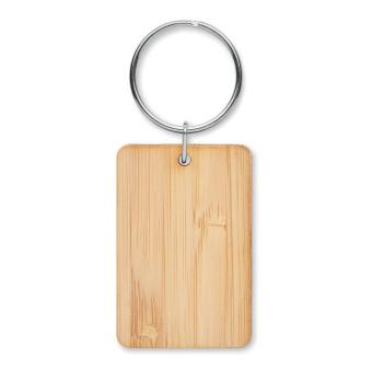 ANGLEBOO Rectangular bamboo key ring Timber