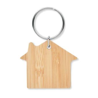HOUSEBOO House shaped bamboo key ring Timber