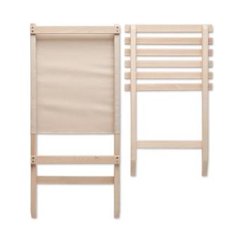 MARINERO Foldable wooden beach chair Fawn
