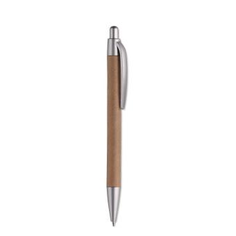 PUSHTON Carton barrel ball pen Flat silver