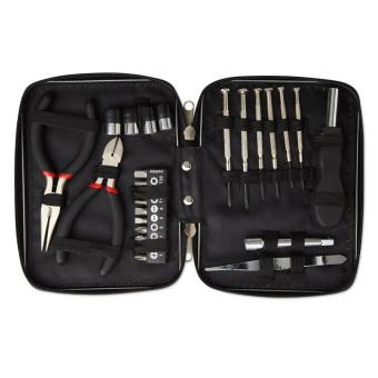 PAUL 26 pcs tool in aluminium case Black