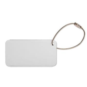 TAGGY Aluminium luggage tag Flat silver