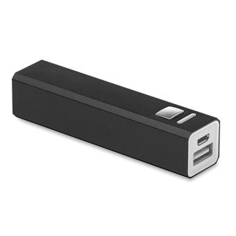 POWERALU Aluminium power bank Black