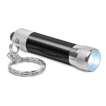 ARIZO Aluminium torch with key ring Black