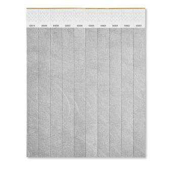  TYVEK One sheet of 10 wristbands Silver