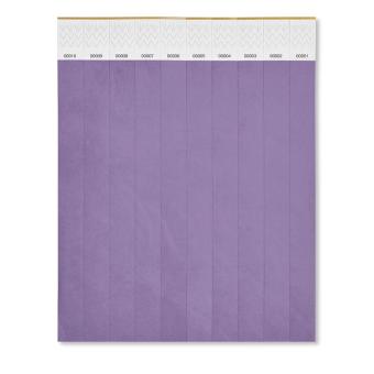  TYVEK One sheet of 10 wristbands Purple