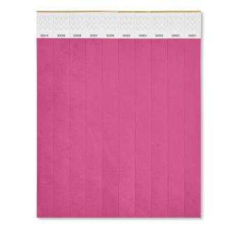  TYVEK One sheet of 10 wristbands Fuchsia