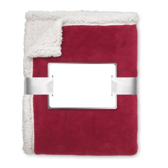 ZERMATT Blanket coral fleece/ sherpa Burgundy