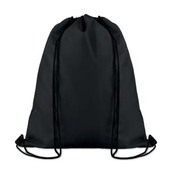 POCKET SHOOP 210D Polyester drawstring bag Black