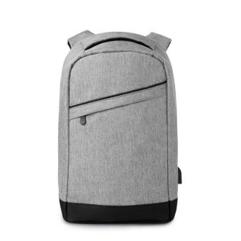 BERLIN 2 tone backpack incl USB plug 