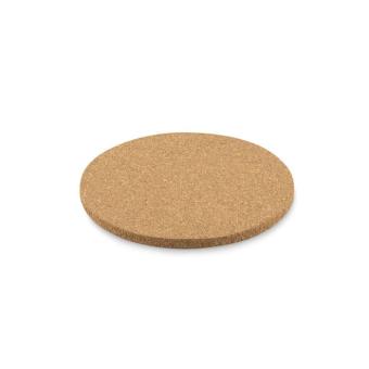 BIERPON Round cork coaster Timber