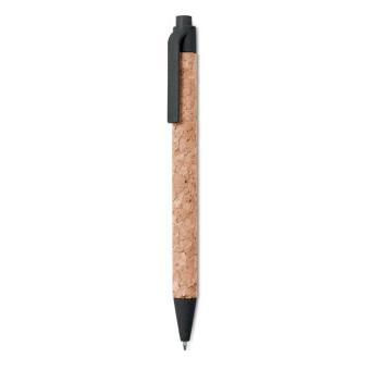 MONTADO Cork/ Wheat Straw/ABS ball pen Black