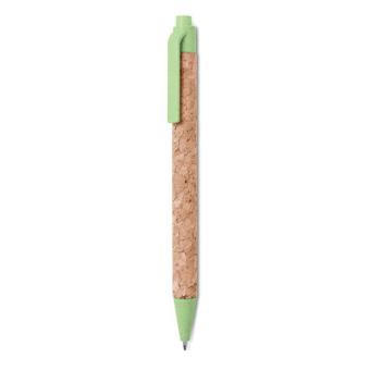 MONTADO Cork/ Wheat Straw/ABS ball pen Green