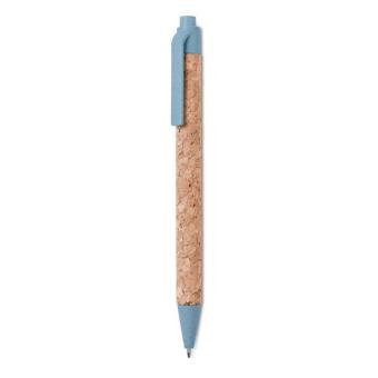 MONTADO Cork/ Wheat Straw/ABS ball pen Aztec blue