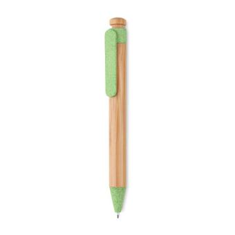 TOYAMA Bamboo/Wheat-Straw ABS ball pen Green